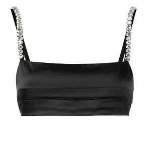 WORN ONCE - Black retrofete crop top